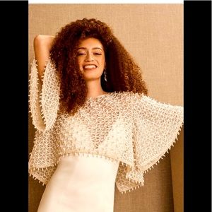 Anthropologie BHLDN Glynn wedding dress top topper - retails $420